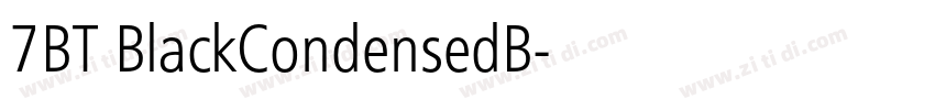 7BT BlackCondensedB字体转换